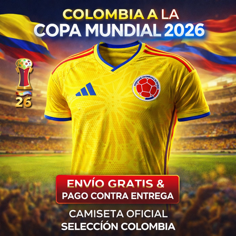 CAMISETA OFICIAL DE COLOMBIA: LA PASIÓN EN TU PIEL