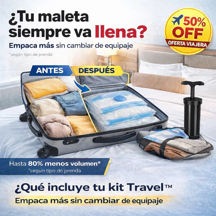 Kit Premium Compacto – 5 Bolsas de Vacío + Bomba GRATIS